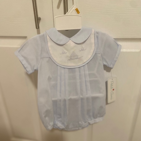 Petit Ami Sailboat Bubble with Bonnet, Newborn Size - Picture 1 of 2